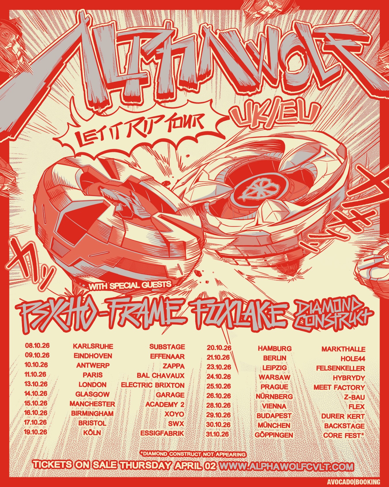 Alpha Wolf Let It Rip Tour Poster 2026